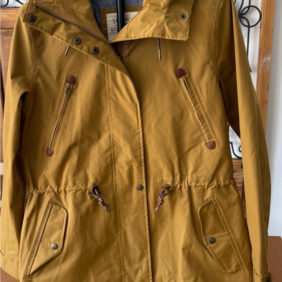FatFace Women's Mustard Waterproof Long Jacket - Picture 4 of 15